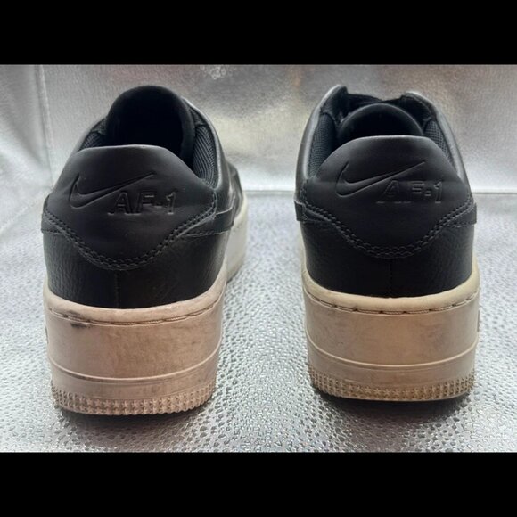 Size 8 -Nike Air Force 1 Sage Low Womens Black White Platform Sneaker AR5339-002 - Picture 7 of 11